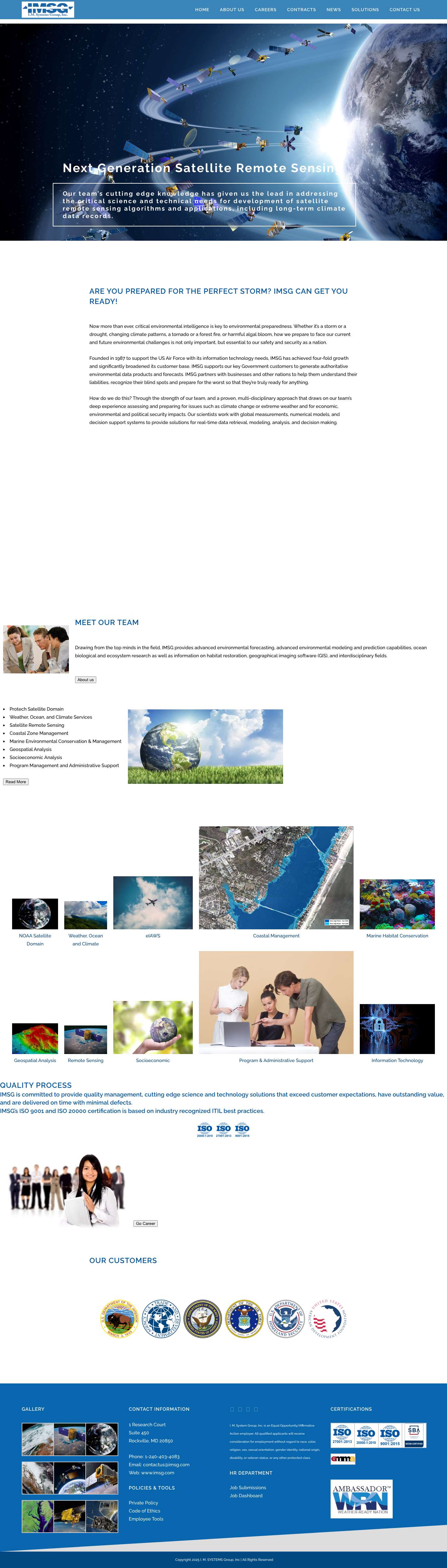 IM Systems Group, Inc. | A leader in environmental scientific and technical support solutions for land, atmospheric, oceanic, and marine applications. - Full Screenshot
