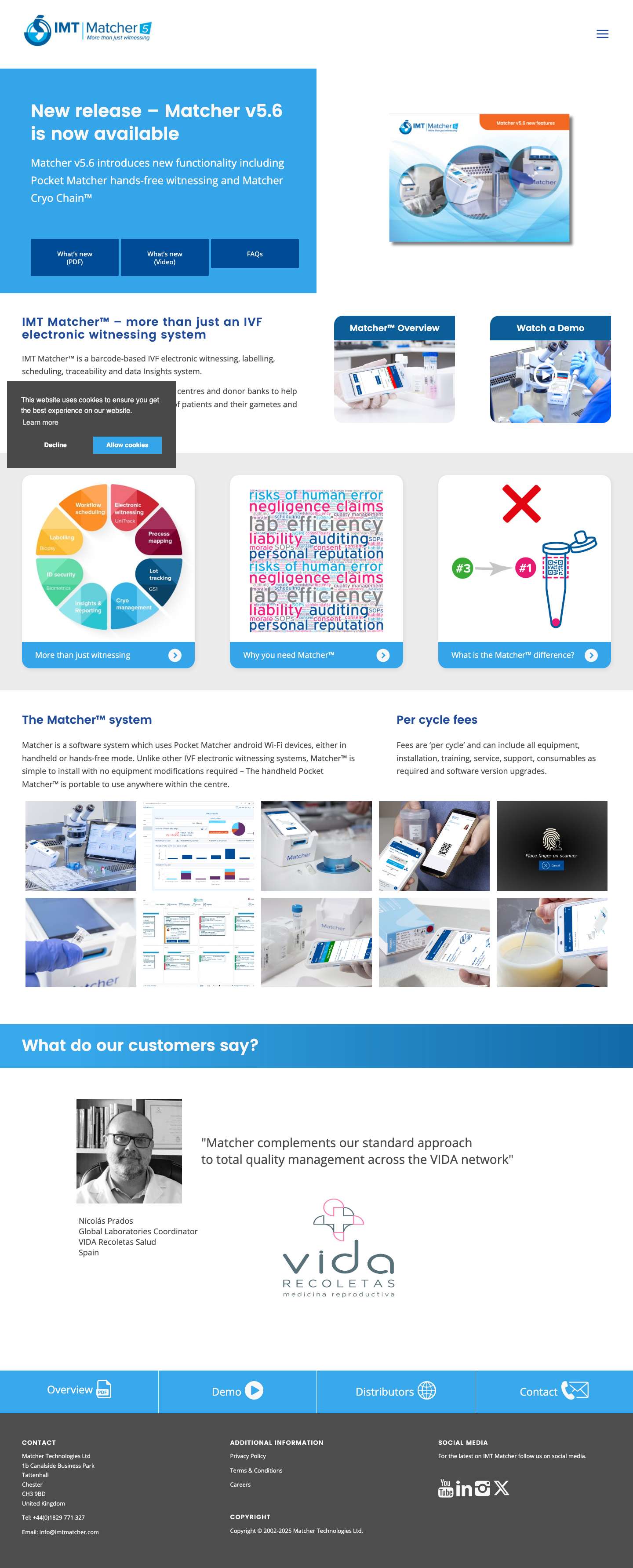 IVF electronic witnessing - Full Screenshot