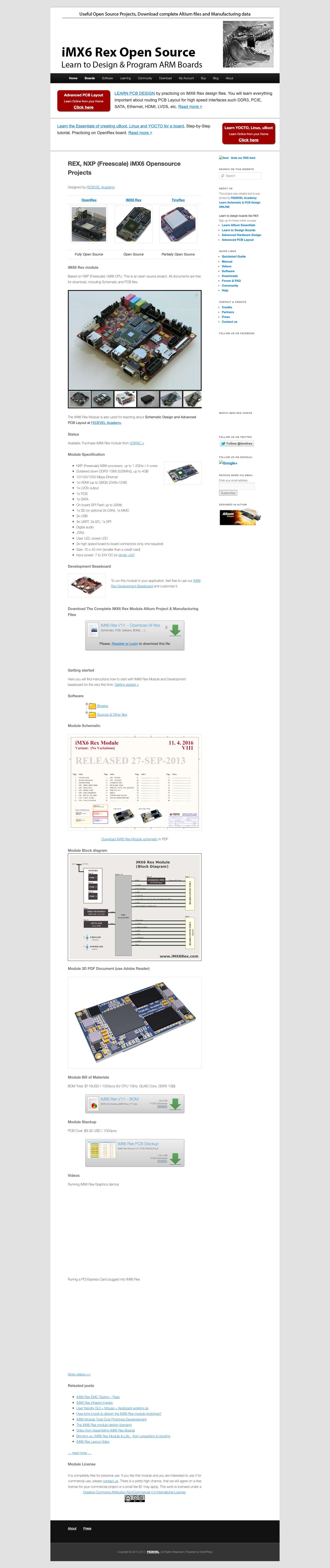 REX - Freescale i.MX6 - Open Source, FREE Schematic & PCB - Full Screenshot