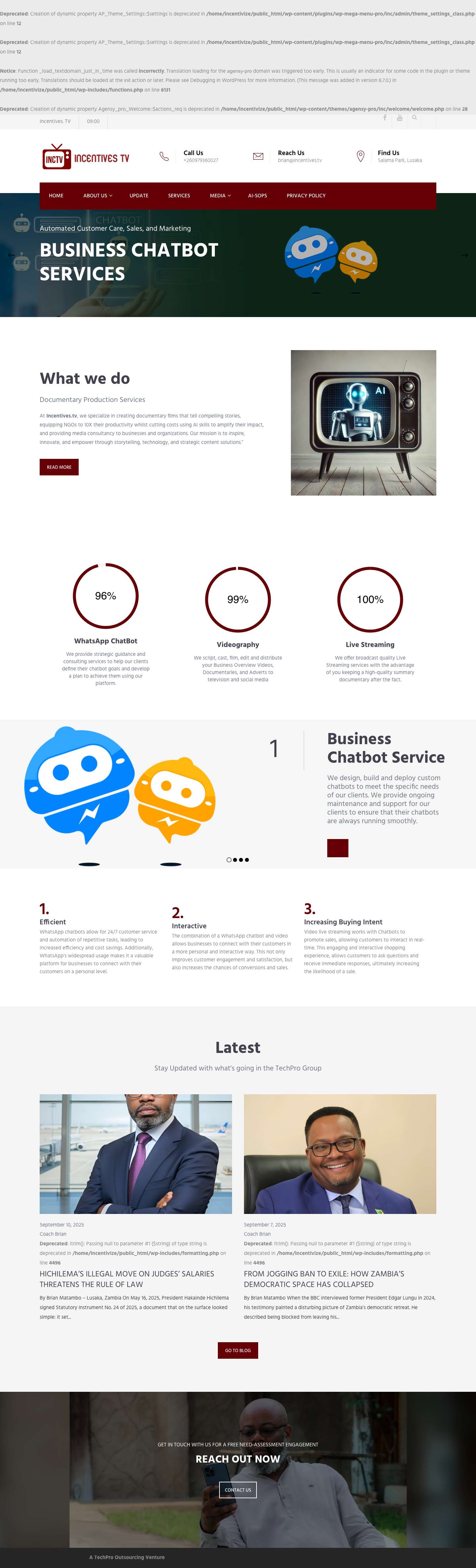 Incentives TV – Benefiting whilst enjoying our content - Full Screenshot