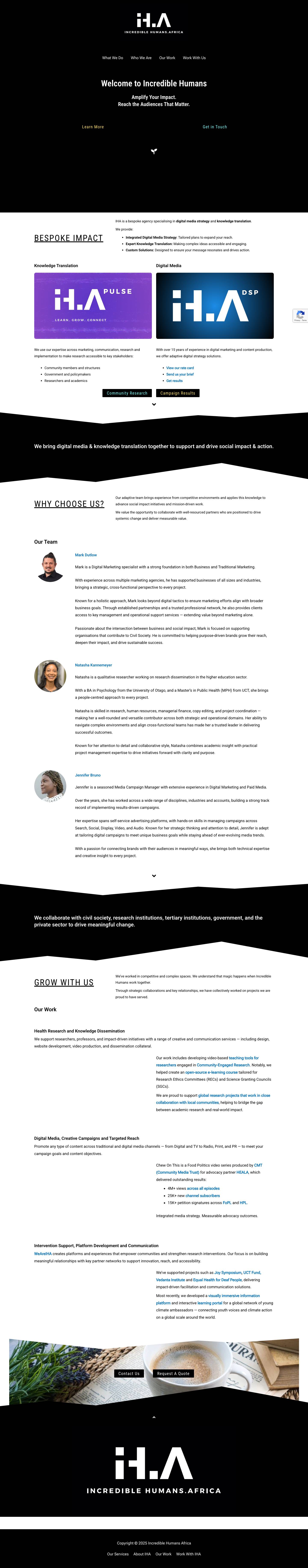 Welcome - Incredible Humans Africa - Full Screenshot