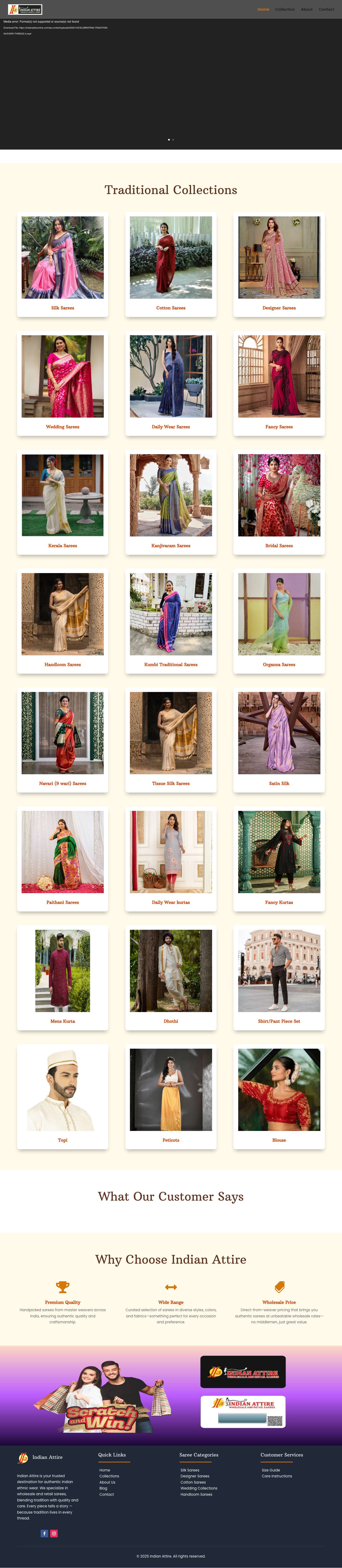 indianattireonline.com | CELEBRATING TRADITION IN EVERY THREAD - Full Screenshot