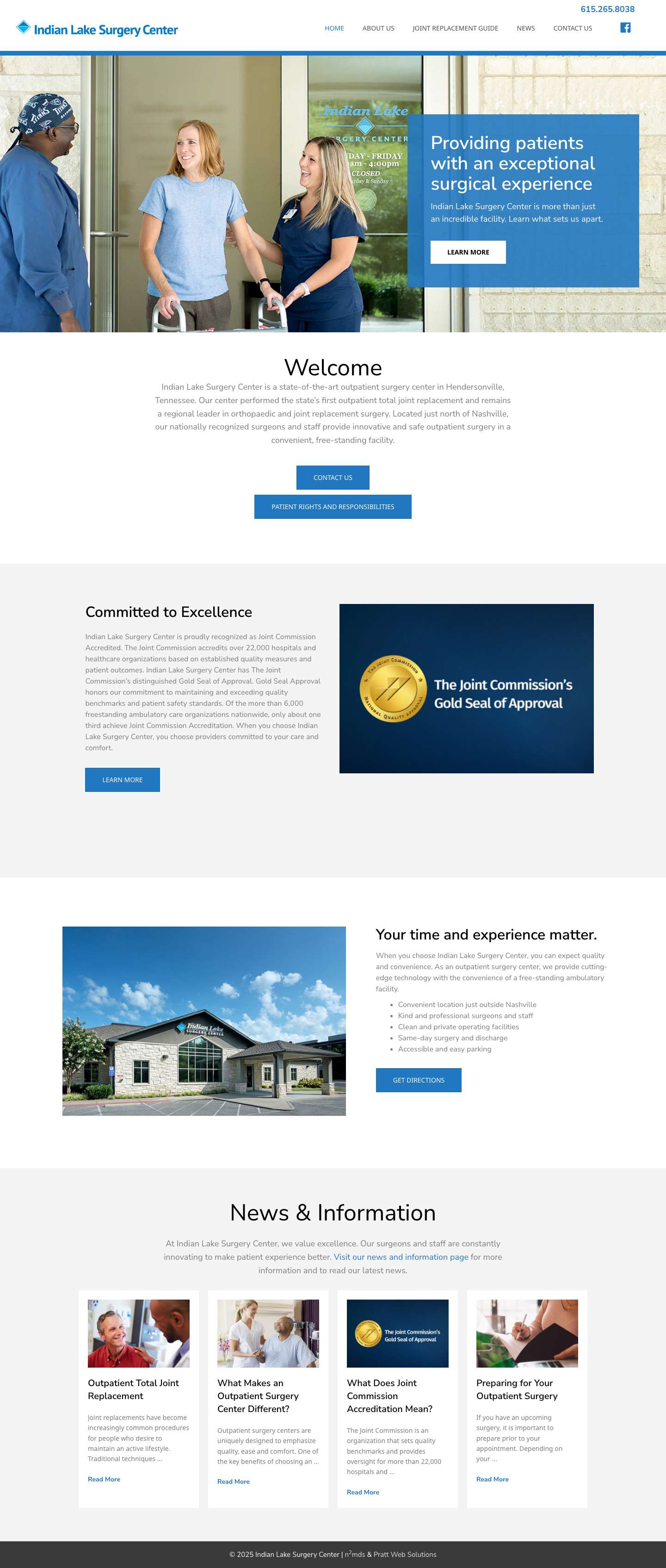 Indian Lake Surgery Center | Outpatient Surgery Center - Full Screenshot