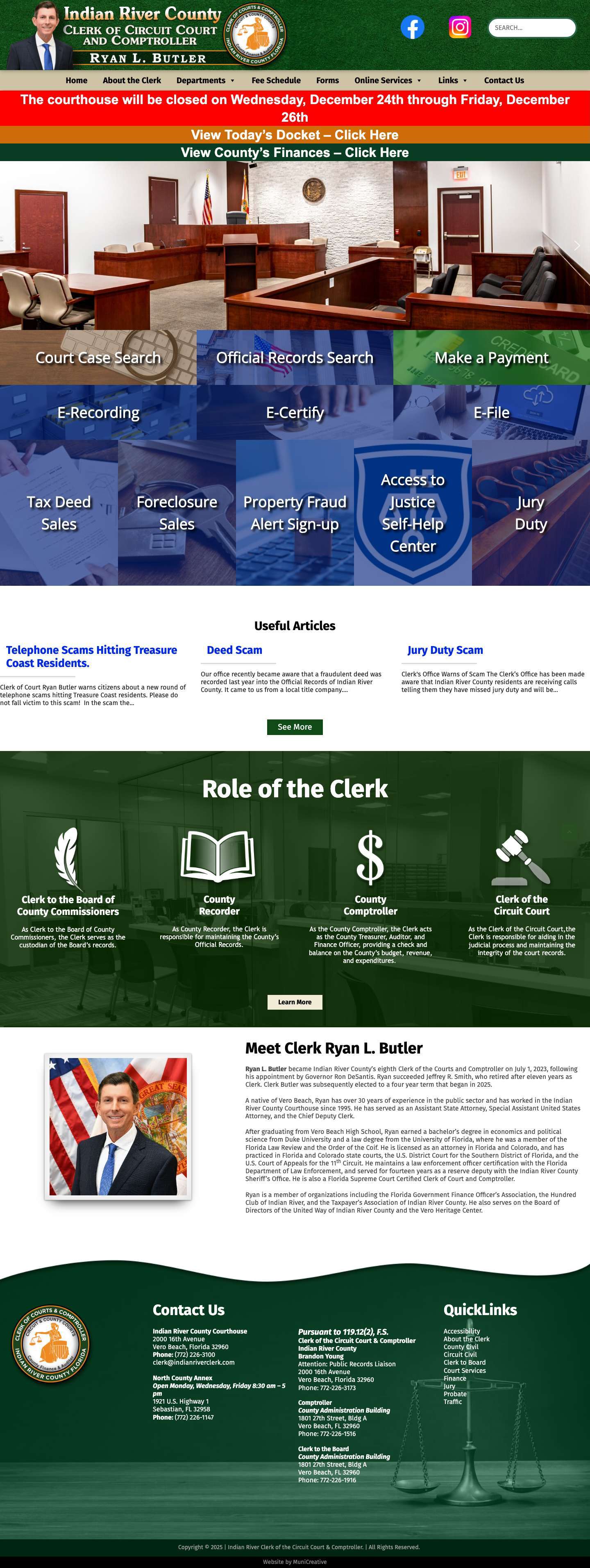 Indian River Clerk of the Circuit Court & Comptroller - Full Screenshot