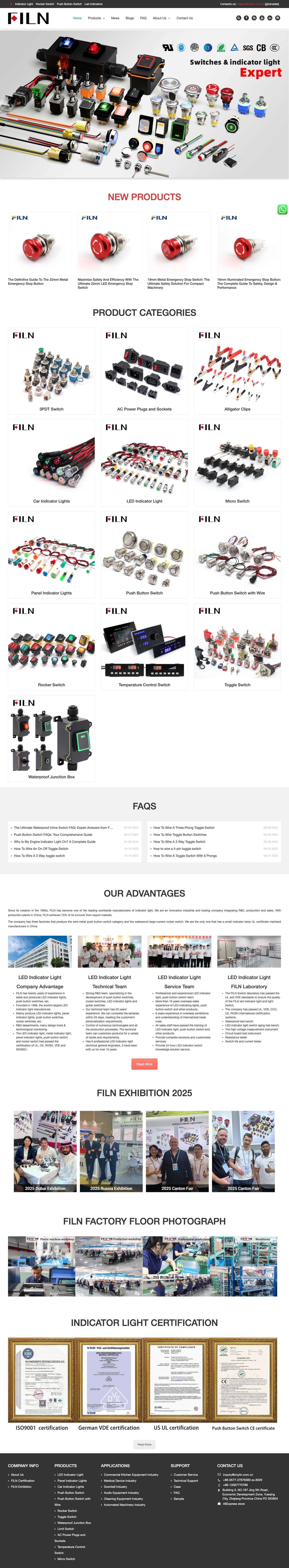 Indicator Light Factory with Professional Production - Indicatorlight - Full Screenshot