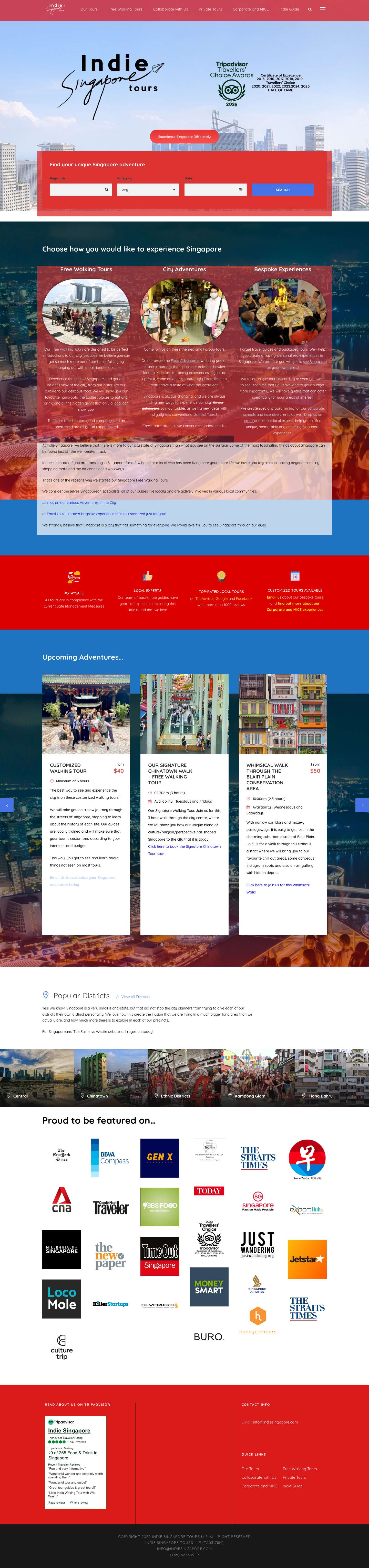 Experience Singapore Differently - Indie Singapore ToursExperience Singapore Differently - Indie Singapore Tours - Full Screenshot