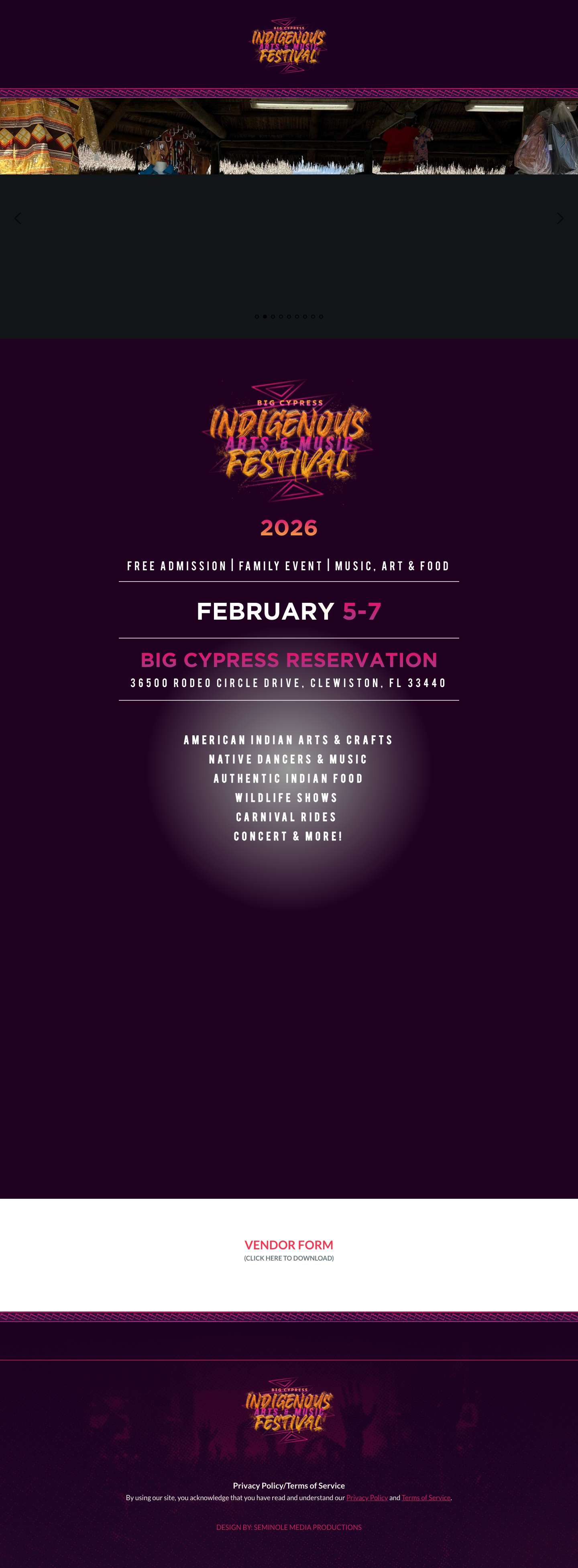 Big Cypress Indigenous Arts and Music Festival – Honoring Our Men — Free Family Fun Event - Full Screenshot