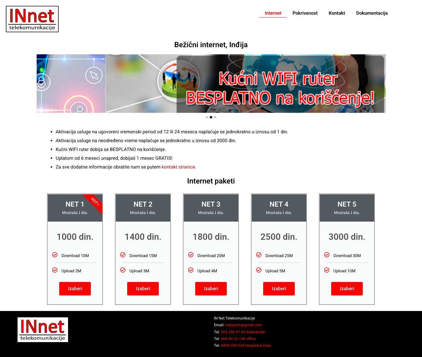 InđijaNet – Bežični internet Inđija - Full Screenshot