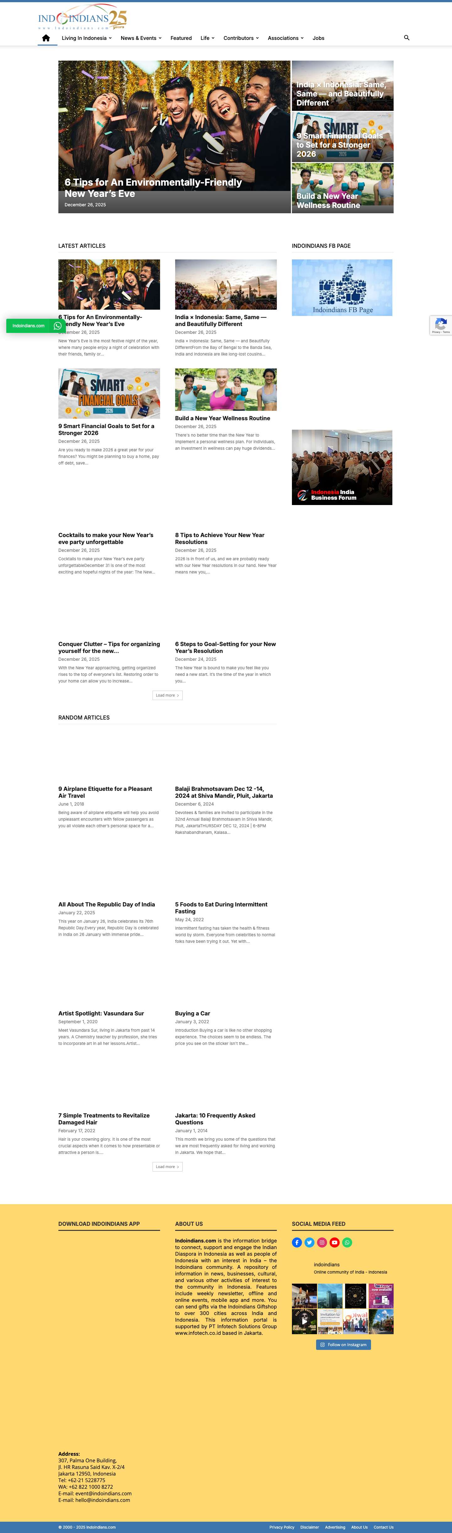 Indoindians.com - Community News & Information for Indians in Indonesia - Full Screenshot