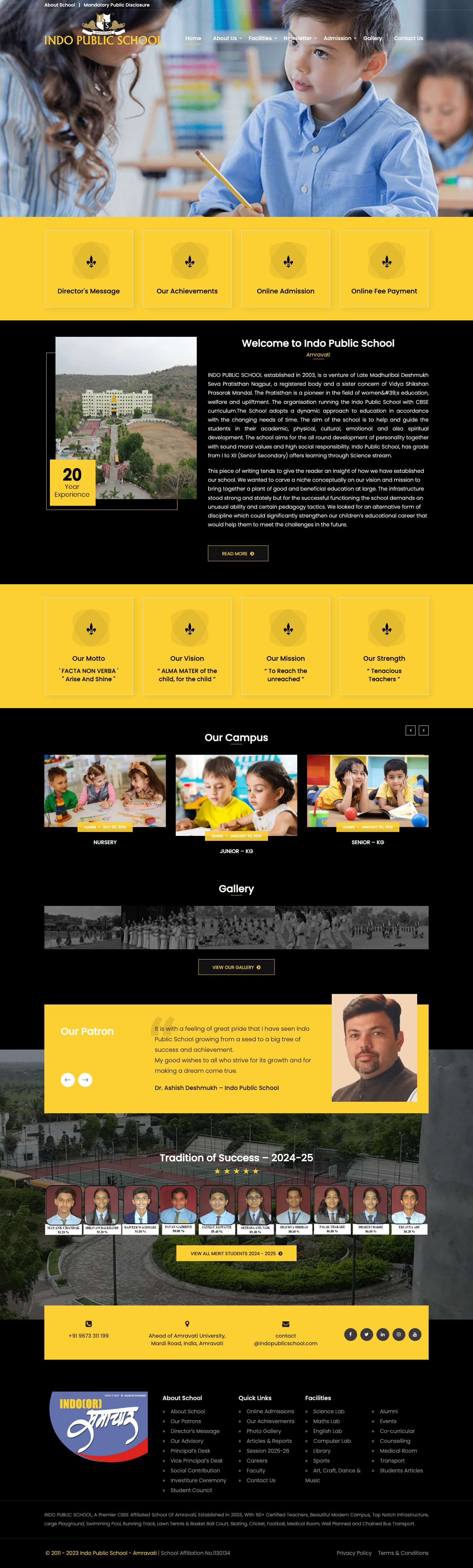 Best CBSE School in Amravati | Indo Public School Amravati - Full Screenshot