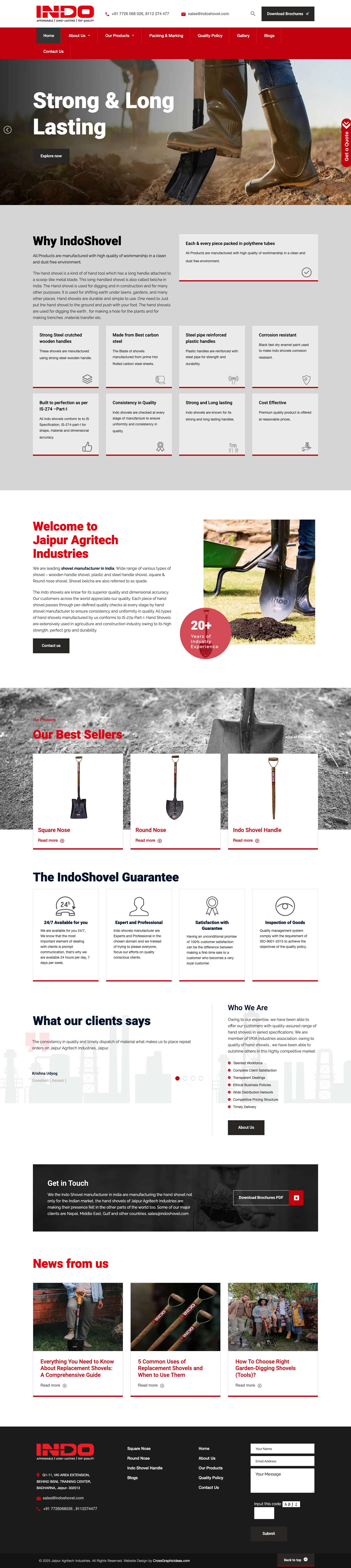 Hand Shovel (Belcha) Manufacturer in India | Garden Digging Shovel Tool Supplier - Full Screenshot