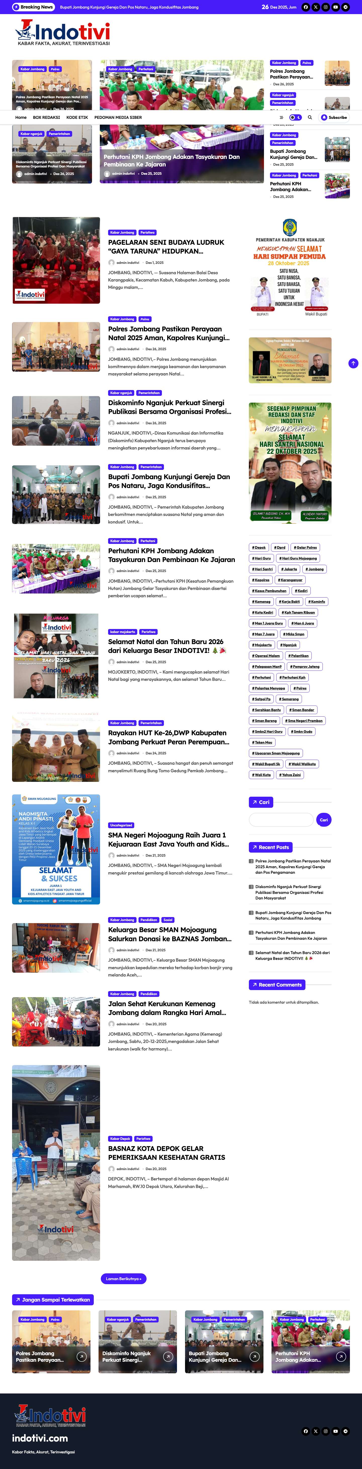 indotivi.com - Kabar Fakta, Akurat, Terinvestigasi - Full Screenshot