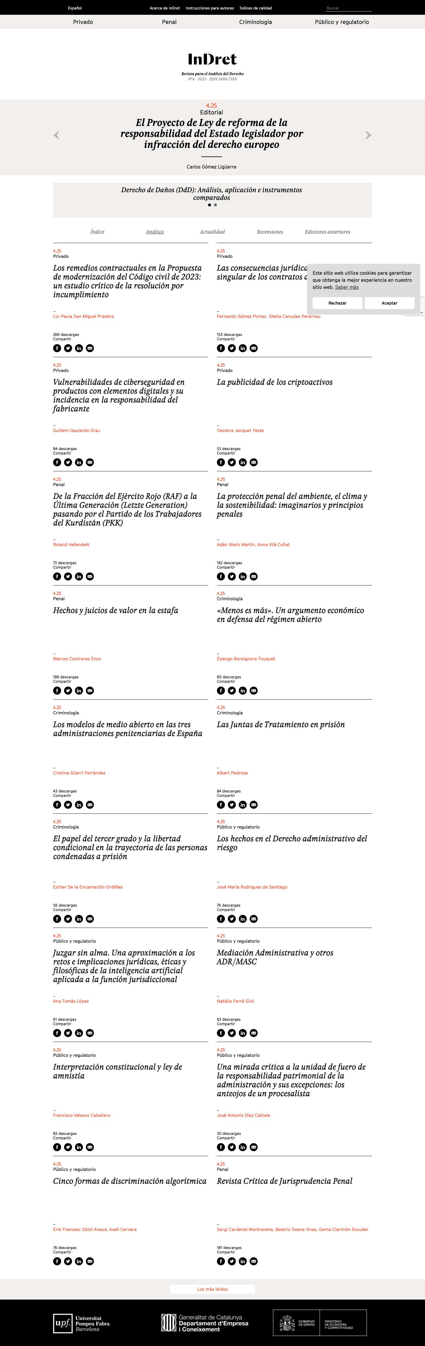 InDret - Full Screenshot