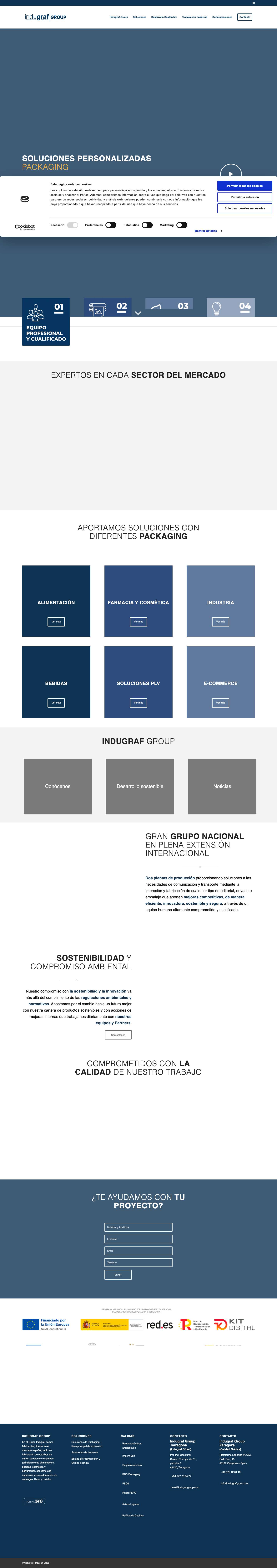 Indugraf Group - Soluciones de Packaging y EnvasesTu título de páginaTu título de página - Full Screenshot