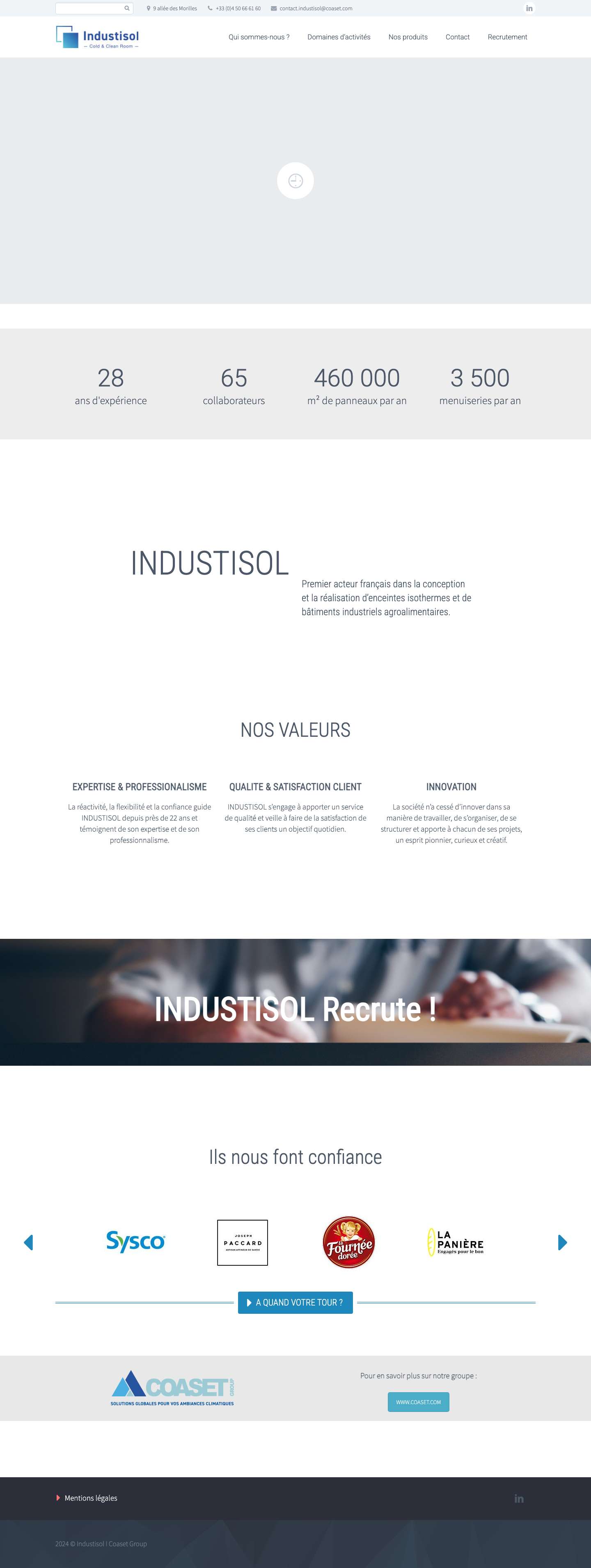 Industisol – Isolation Frigorifique Industrielle - Full Screenshot