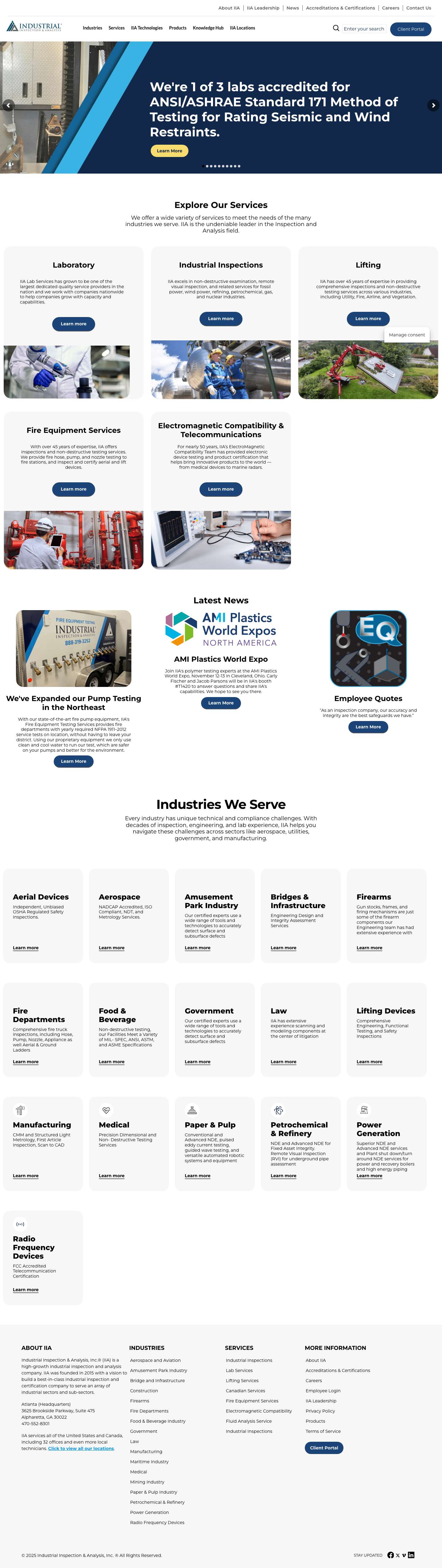 Welcome to IIA - Industrial Inspection & Analysis (IIA) - Full Screenshot