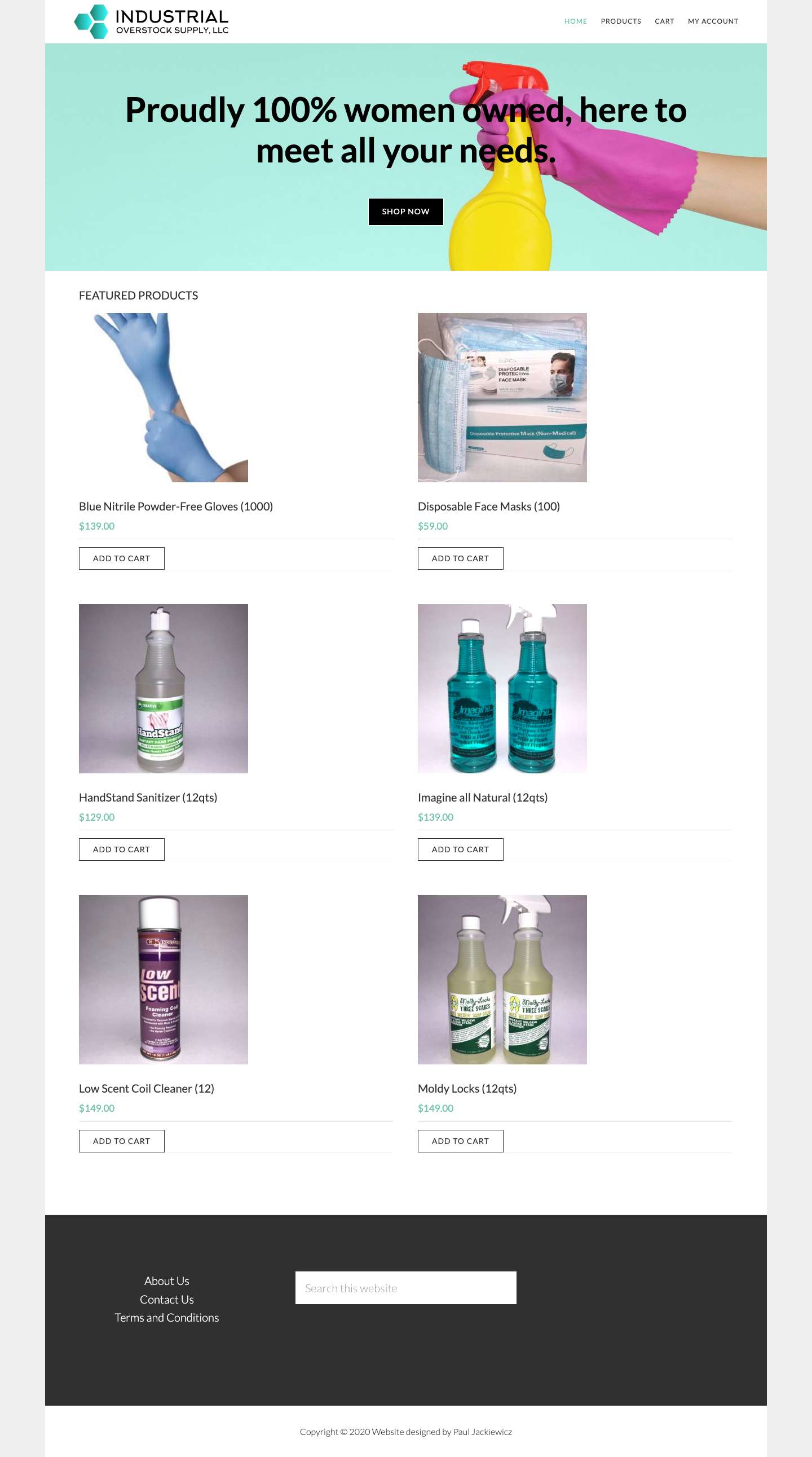 Industrial Overstock Supply – Proudly 100% woman-owned, here to meet all your maintenance needs. - Full Screenshot