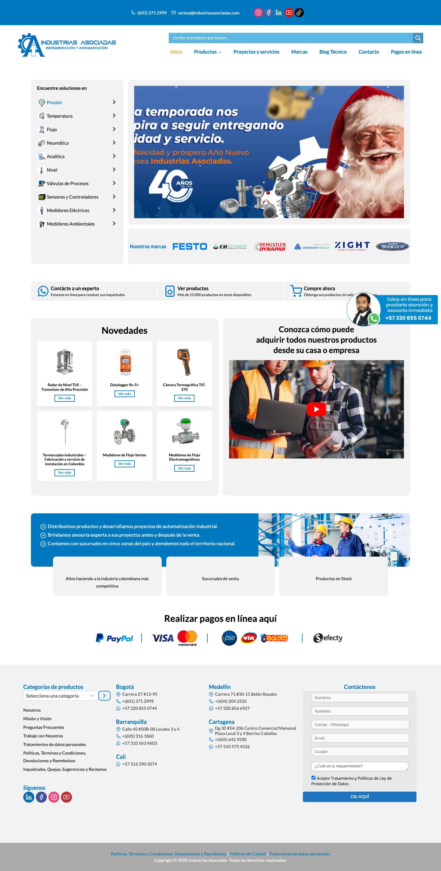 Inicio | Industrias AsociadasAmpliar - Full Screenshot