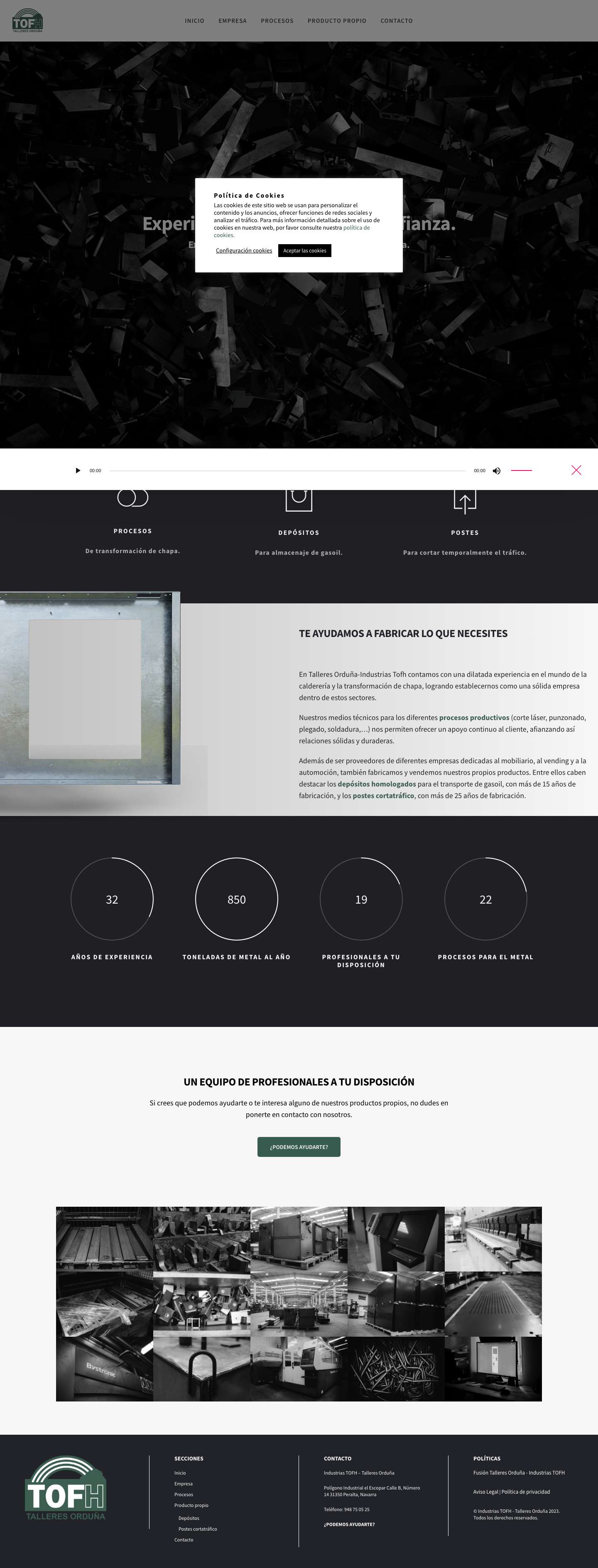 Industrias TOFH – Talleres Orduña - Full Screenshot