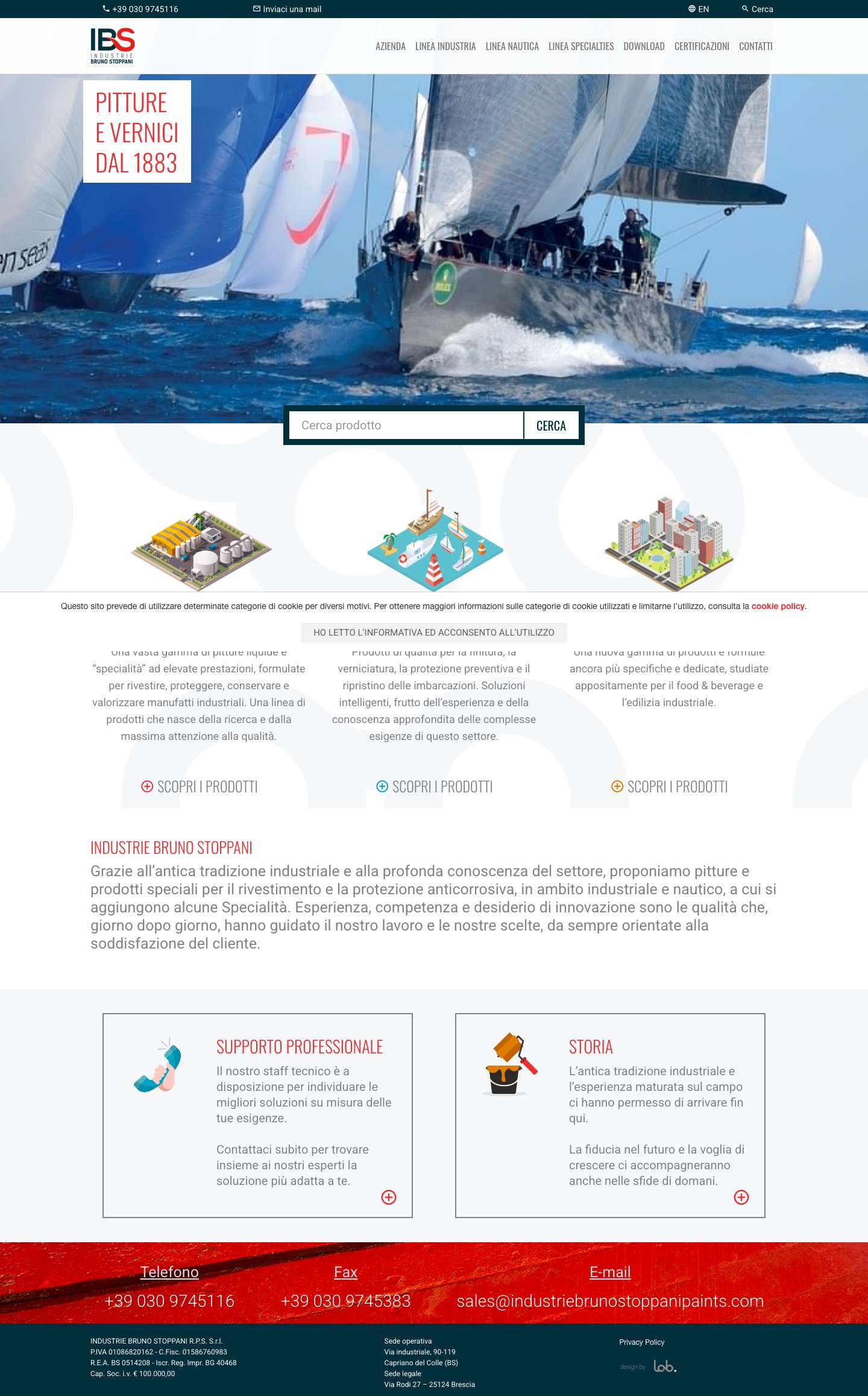 IBS - Pitture e vernici dal 1883 - Full Screenshot