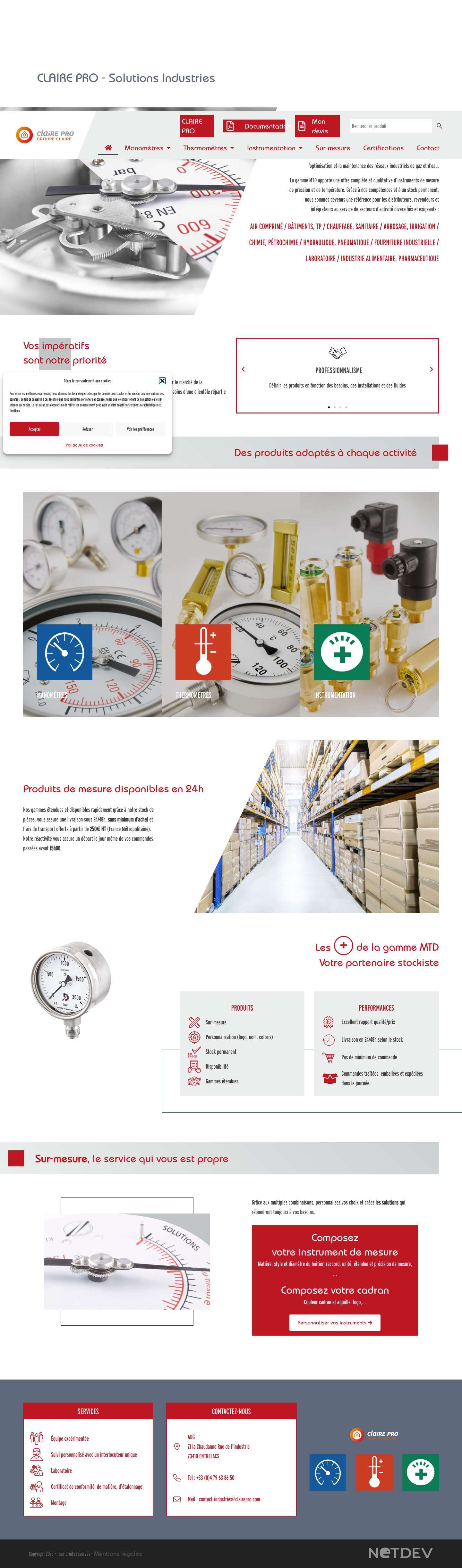 CLAIRE PRO - Solutions Industries - Full Screenshot