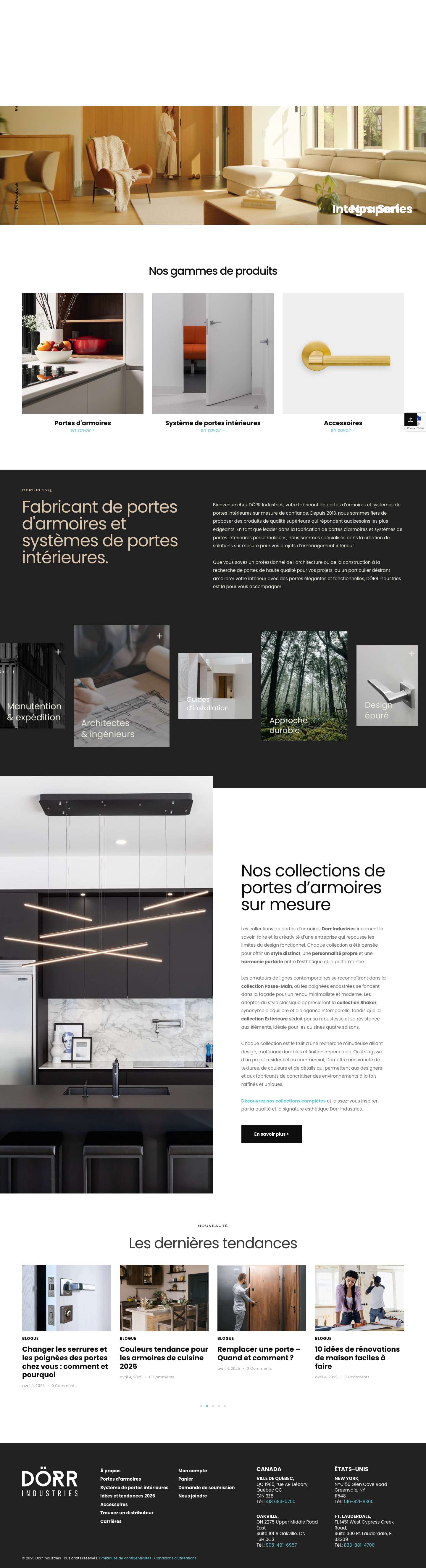 Accueil - DORR INDUSTRIES - Full Screenshot