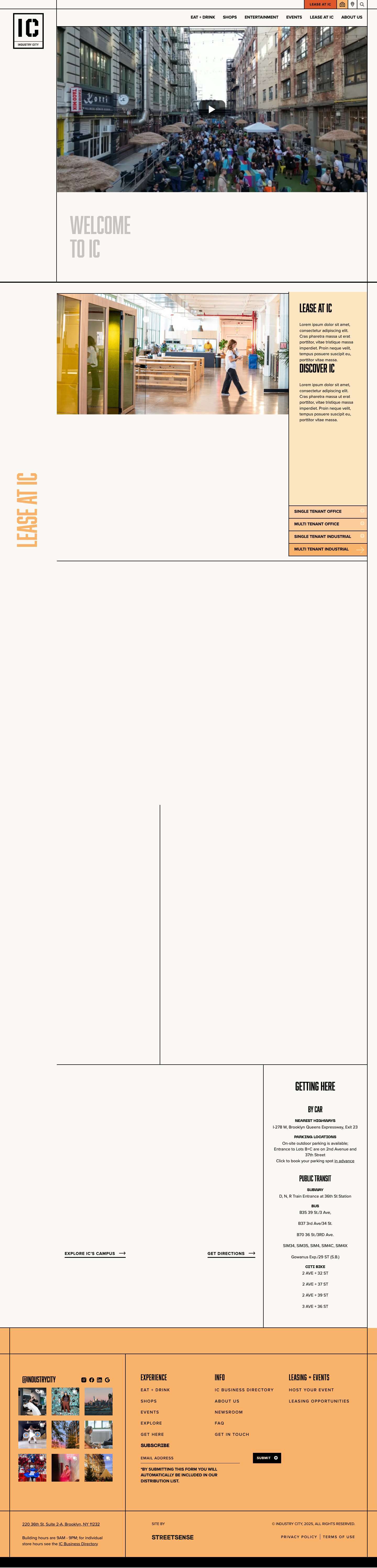 Eat, Drink, Shop & Explore | Industry City - Full Screenshot