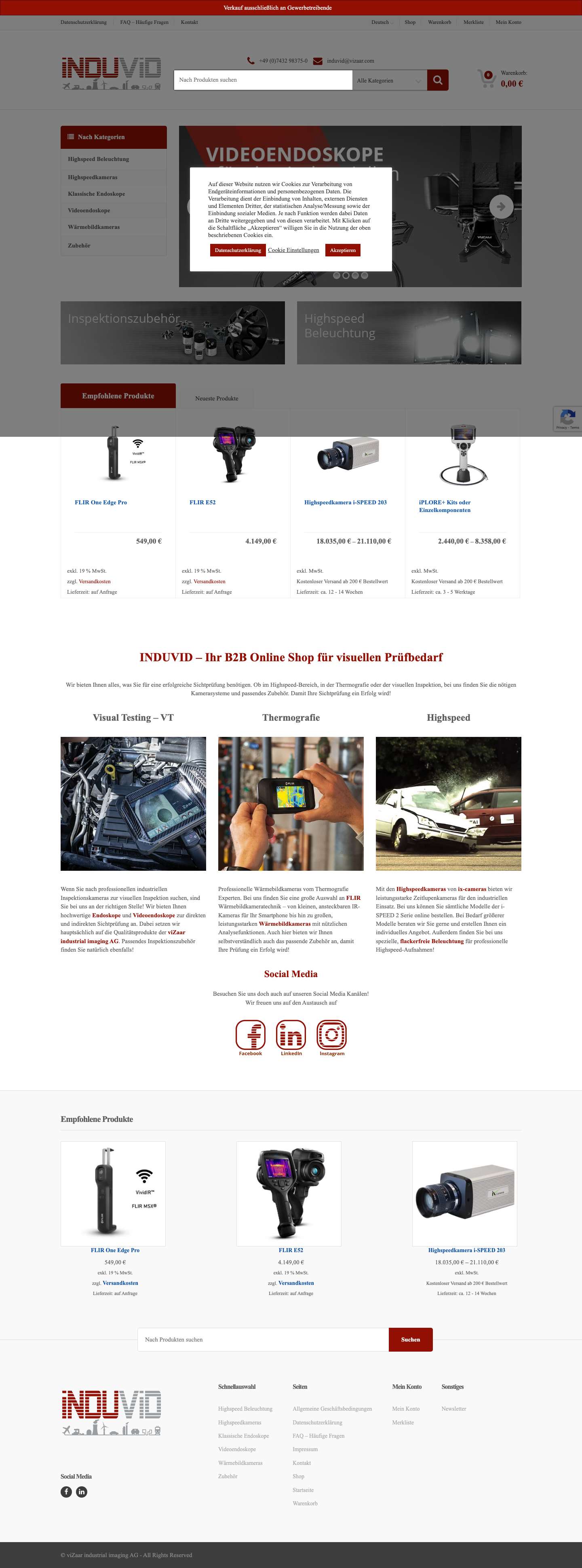 Startseite - INDUVID - Full Screenshot