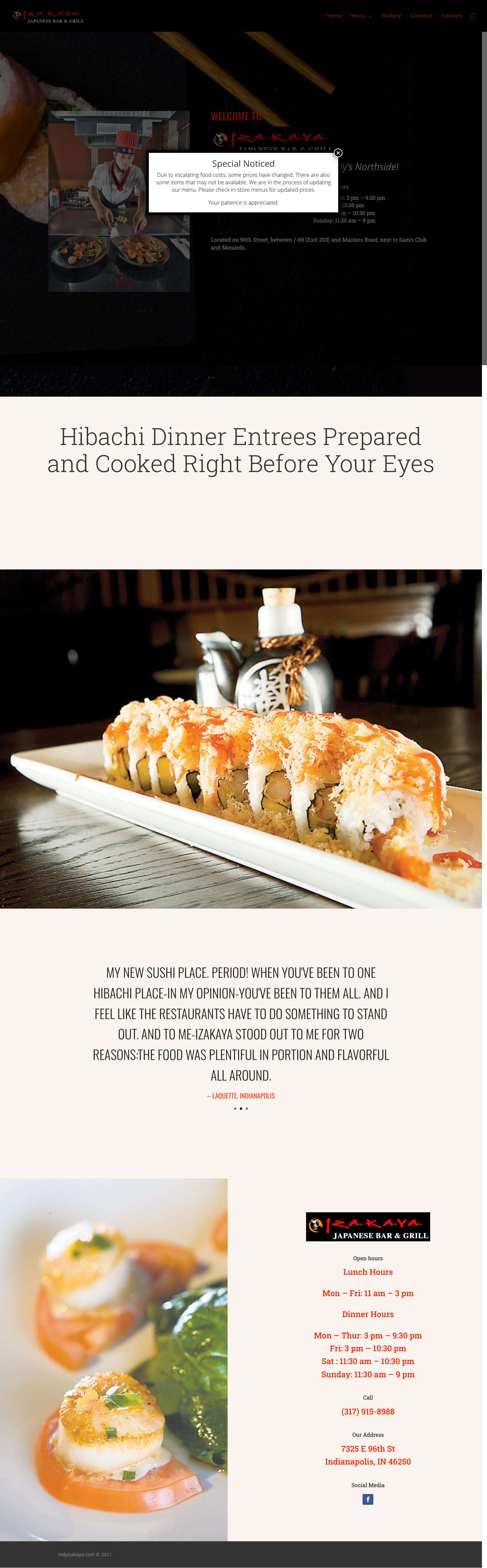 Izakaya | Japanese Hibachi Grill & Shushi Bar - Full Screenshot