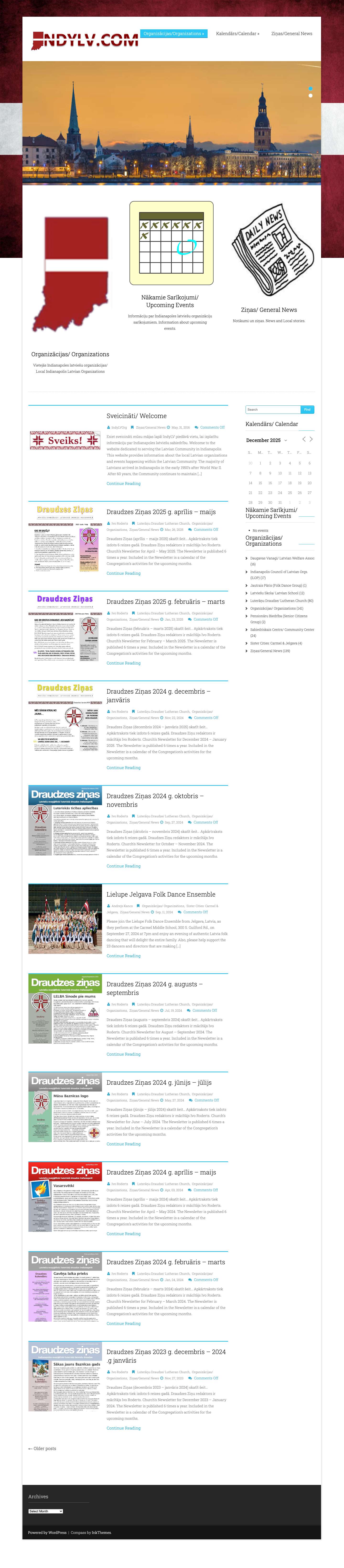 Indianapolis Latvian Community – Sveicināti/Welcome - Full Screenshot