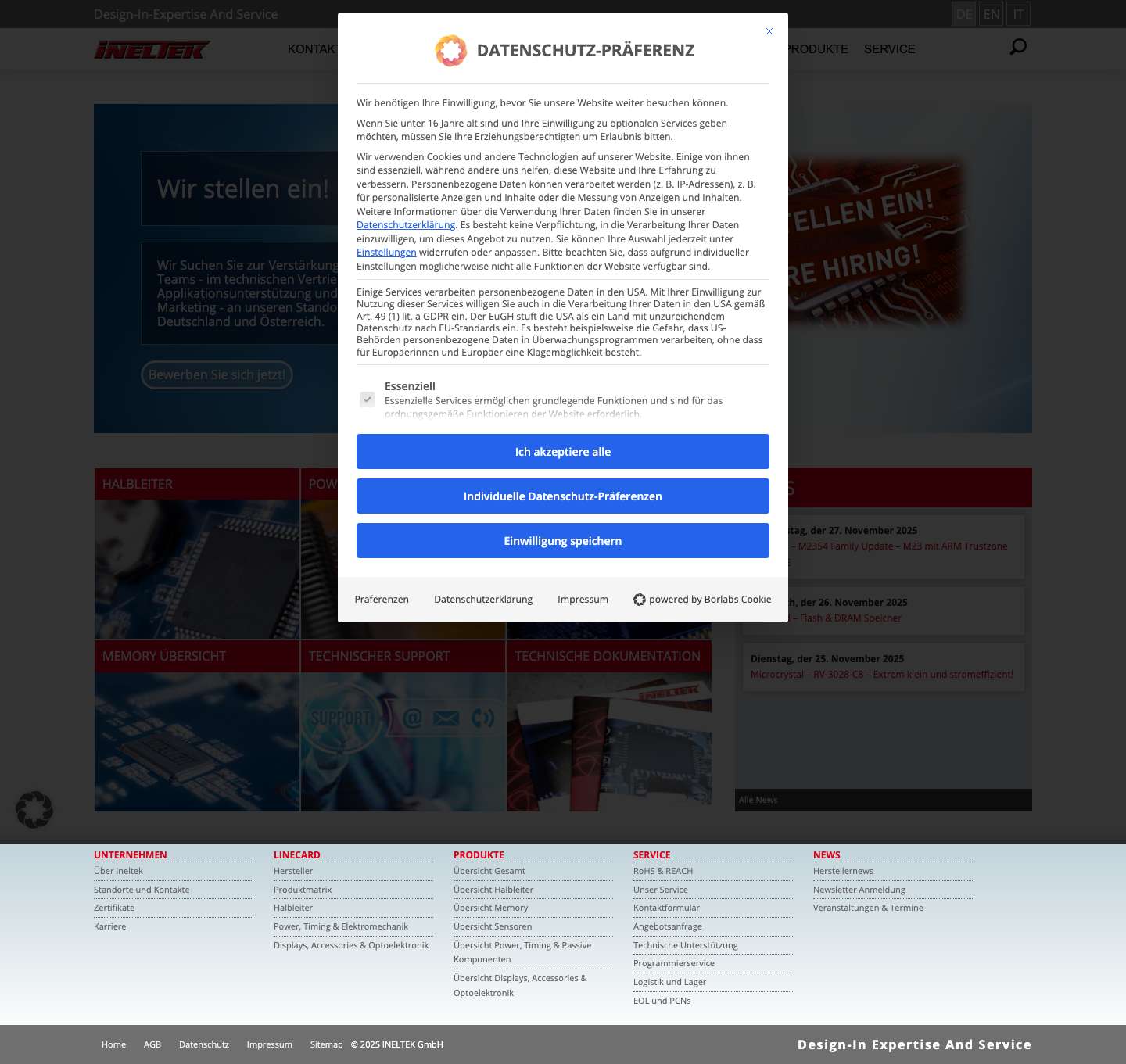 Ineltek Home • Ineltek • Distribution with a Difference - Full Screenshot