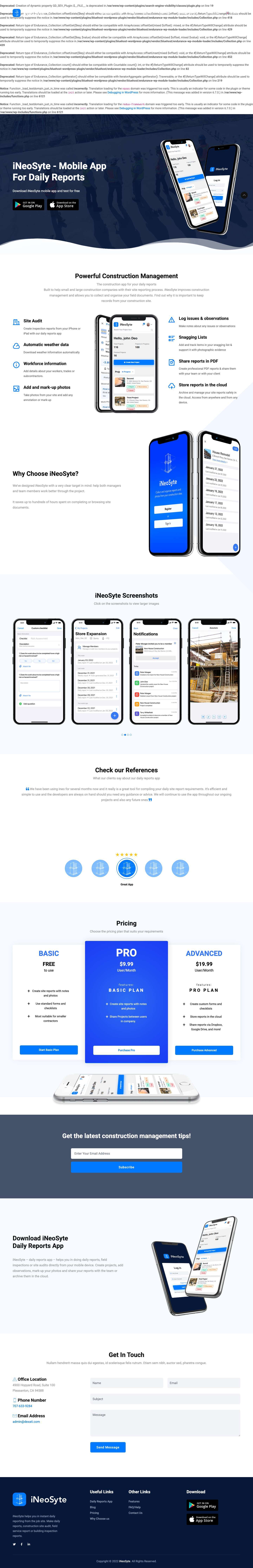 Daily Reports App - iNeoSyte - Full Screenshot