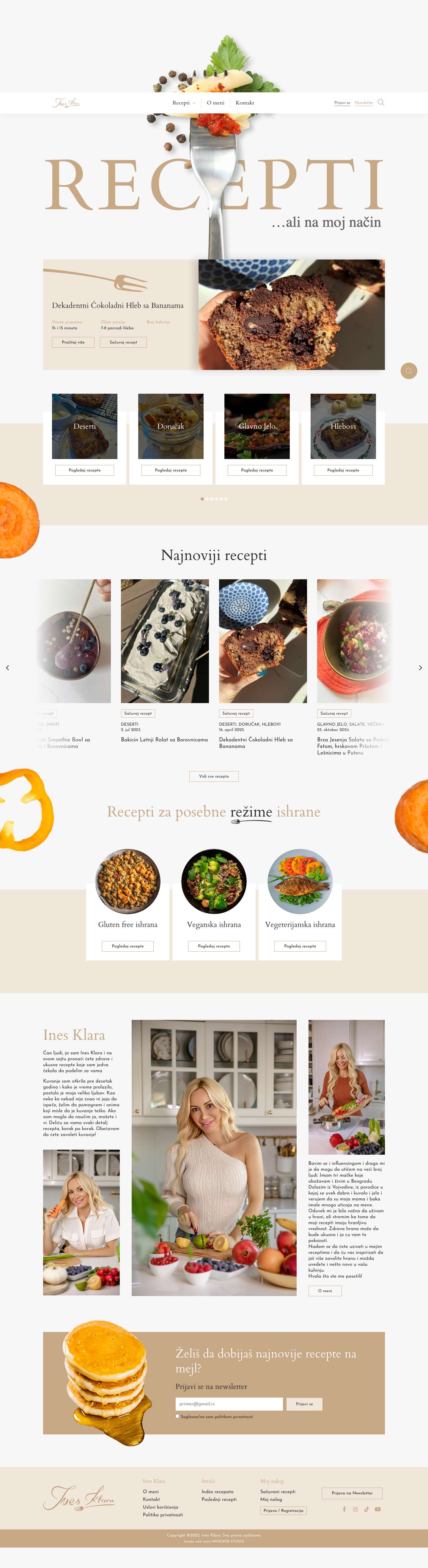 Ines Klara - Recepti... ali na moj način - Full Screenshot