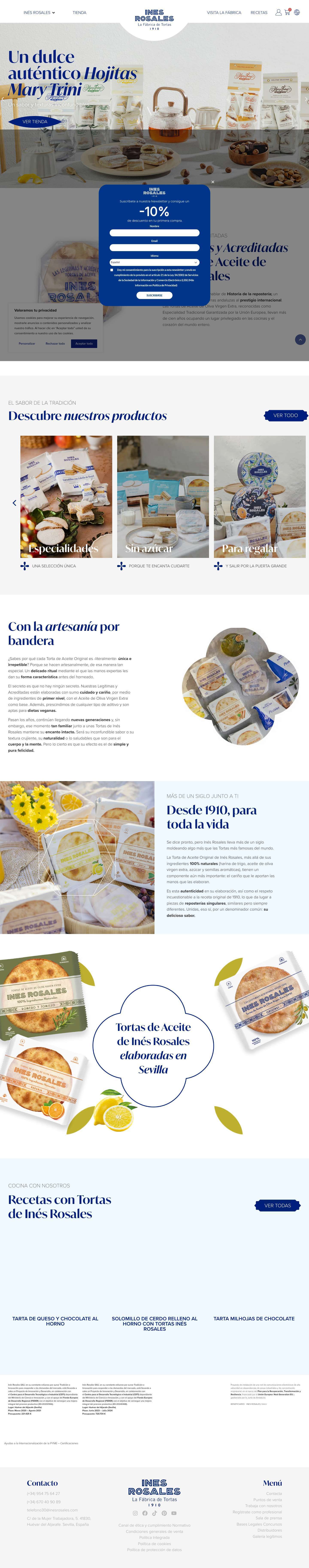 Inés Rosales | Tortas de Aceite artesanales | Desde 1910flor-flor-flor-flor-flor-flor-flor- - Full Screenshot