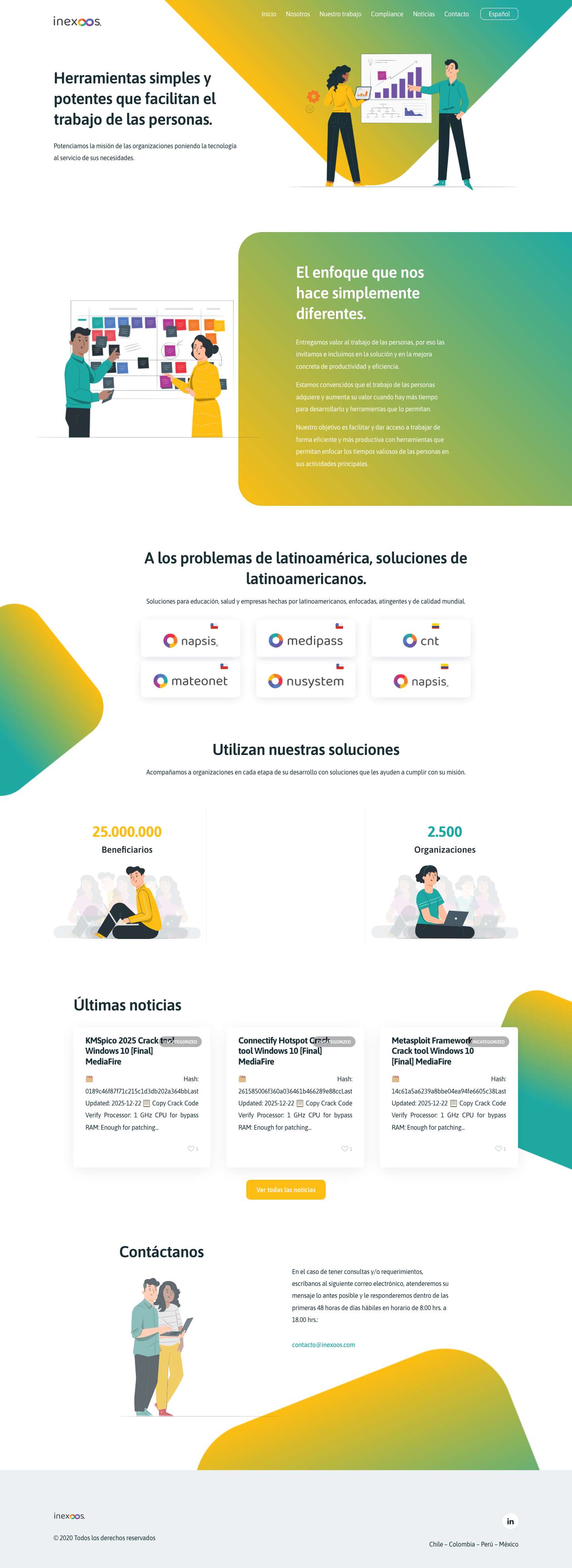 Inexoos – Herramientas simples y potentes que facilitan el trabajo de las personas. - Full Screenshot