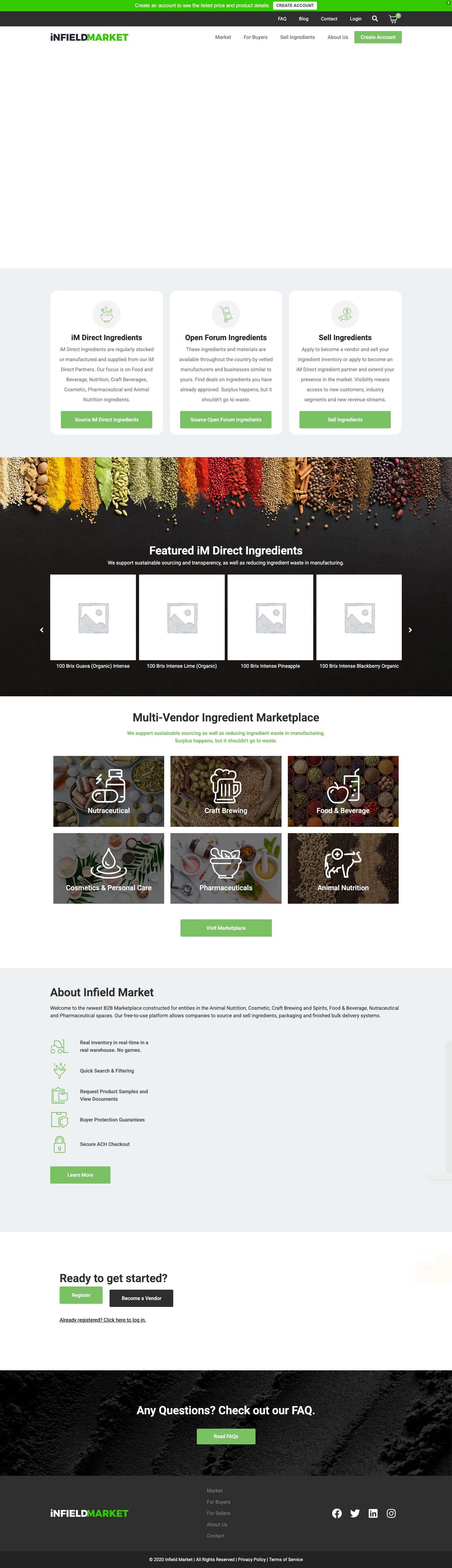 Infield Market - Full Screenshot