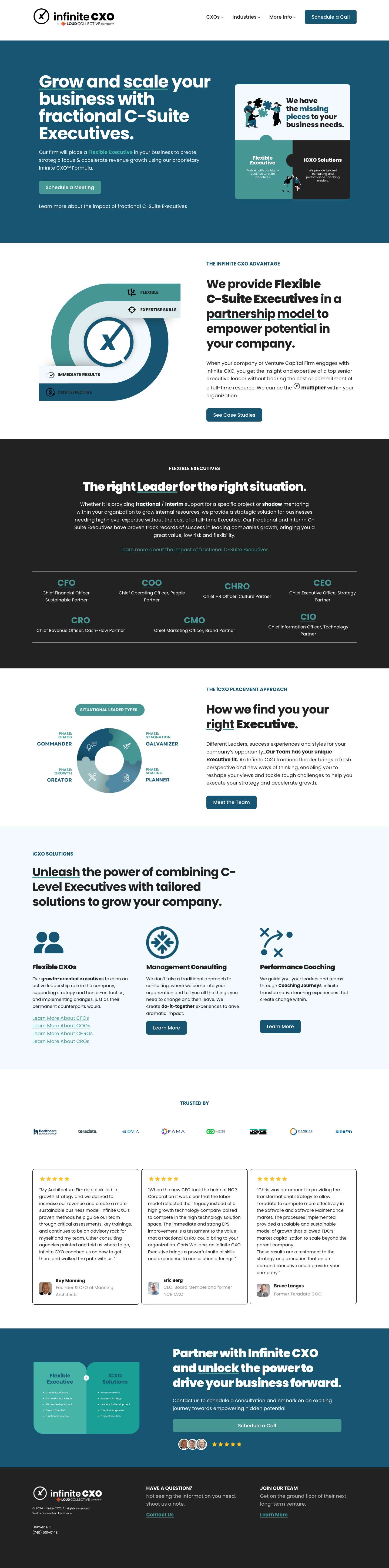 Home - Infinite CXO - Full Screenshot