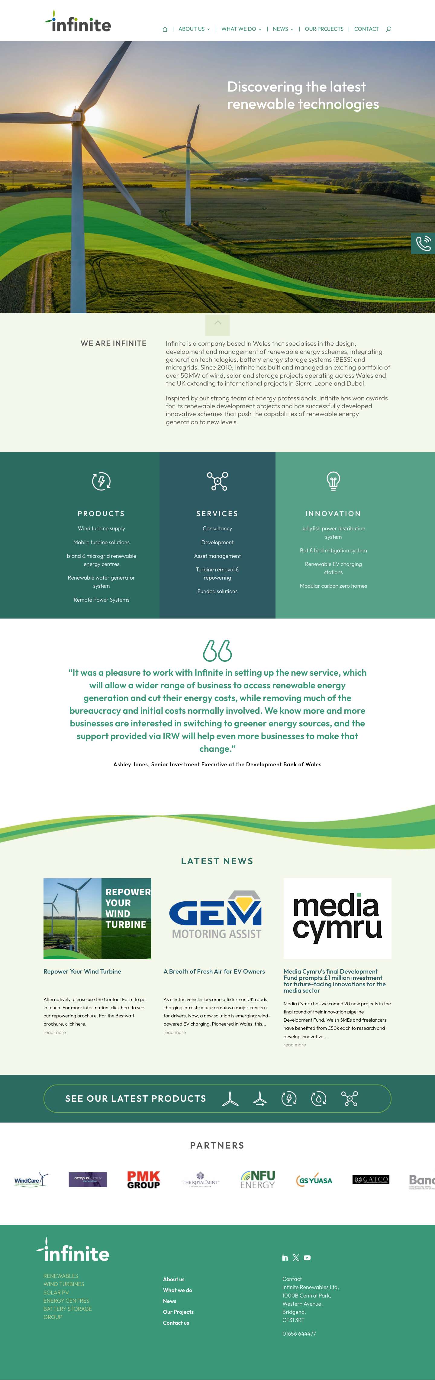 Home - Infinite Renewables - Full Screenshot