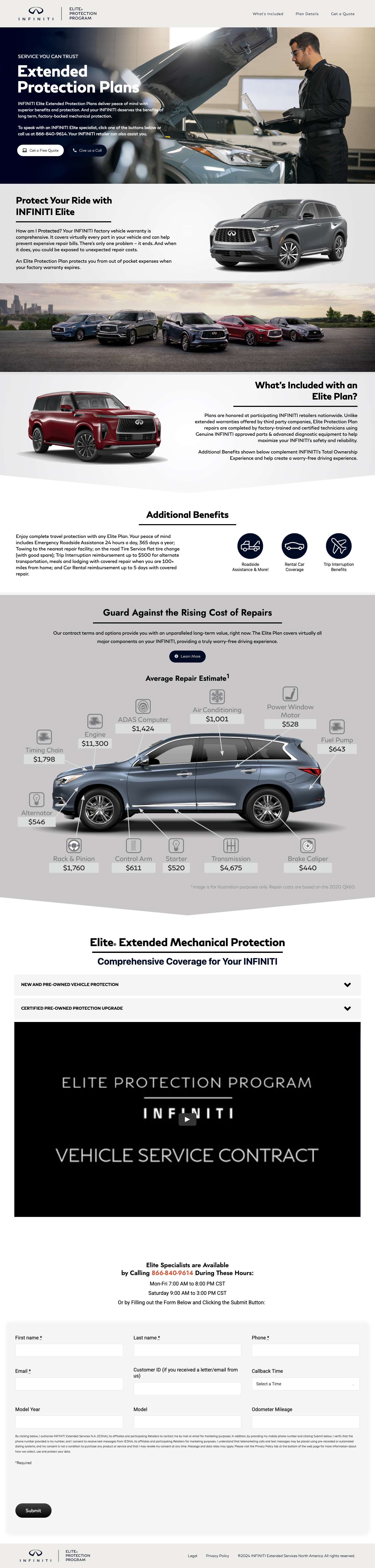 INFINITI Elite Protection Program - Full Screenshot