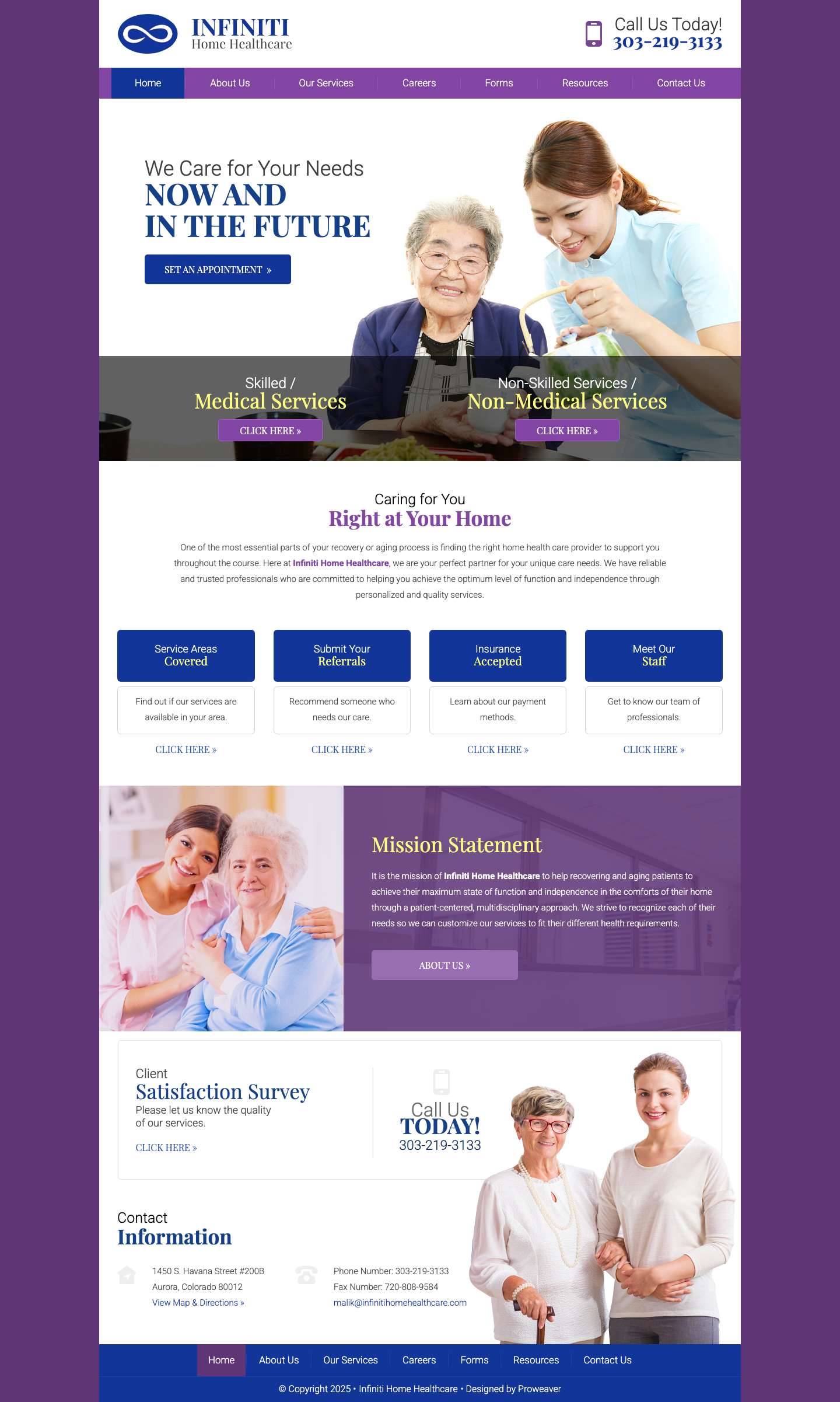 Infiniti Home Healthcare - Home Health Care - Aurora, Colorado - Full Screenshot