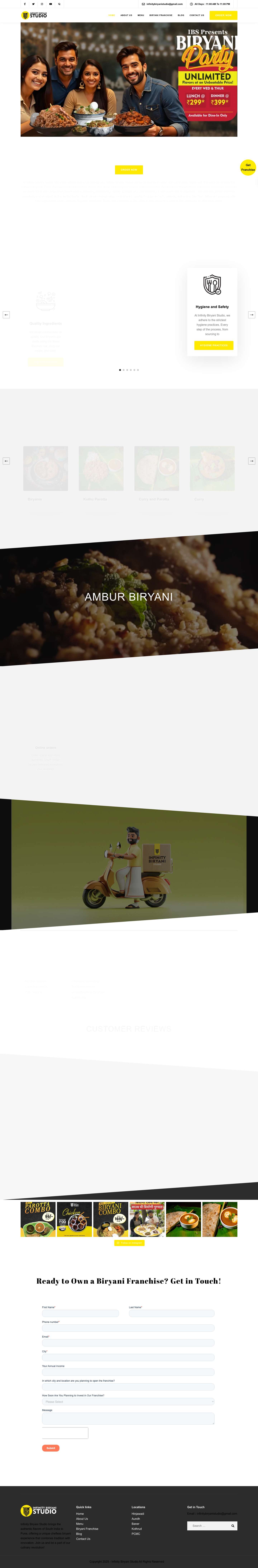 Infinity Biryani - Order Online | Get 20% Off - Full Screenshot