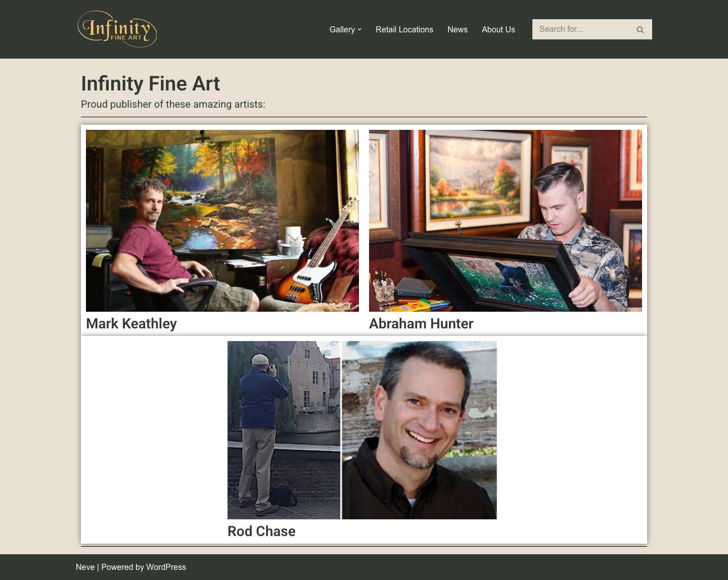 Infinity Fine Art – Fine Art Dealer and Distributor - Full Screenshot