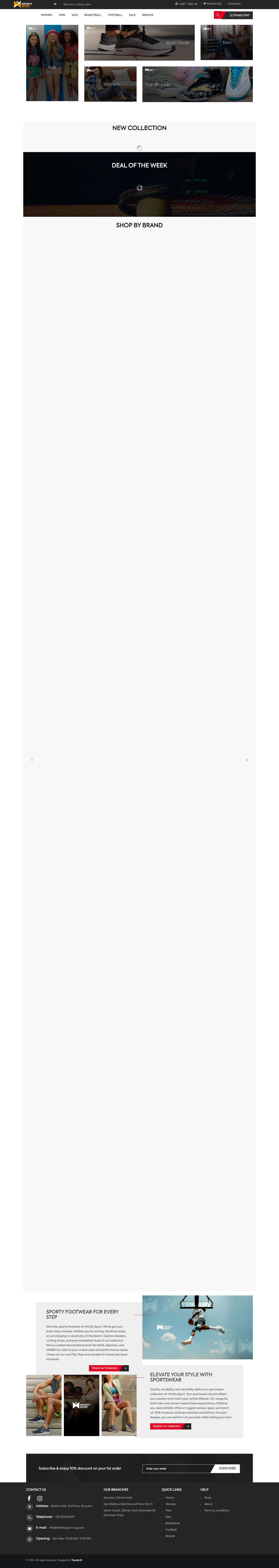 Infinity Sports – Your One-Stop Destination for Sports Gear - Full Screenshot