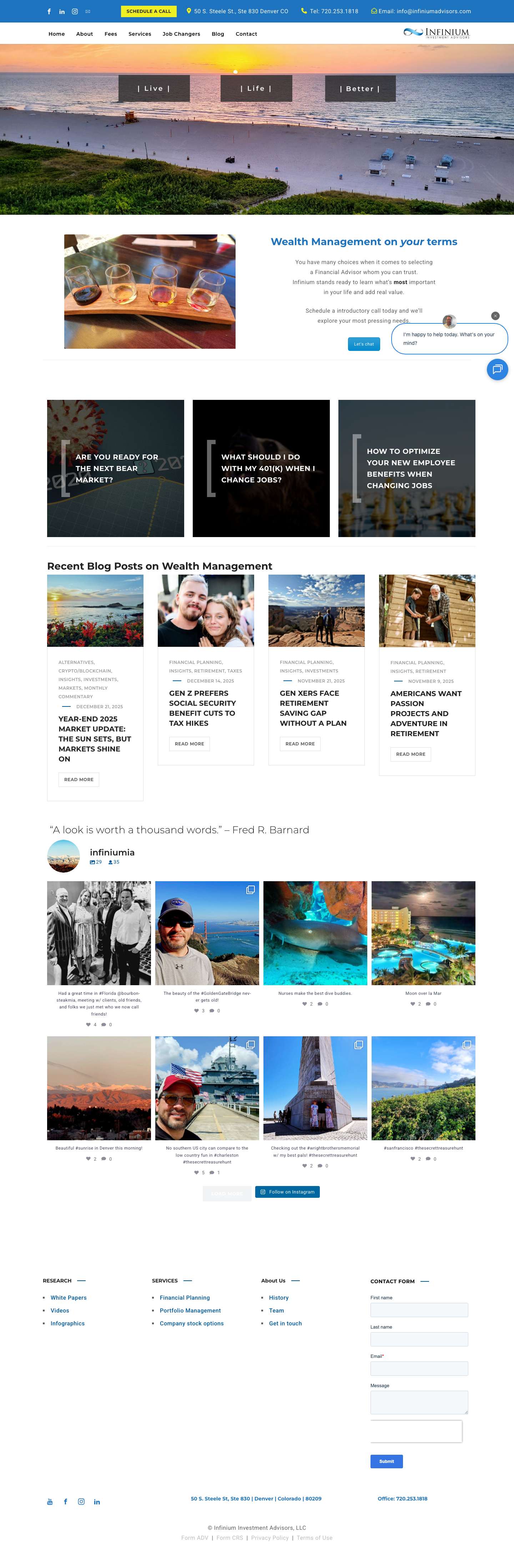 Financial Advisor - Infinium Investment Advisors, LLC - Full Screenshot