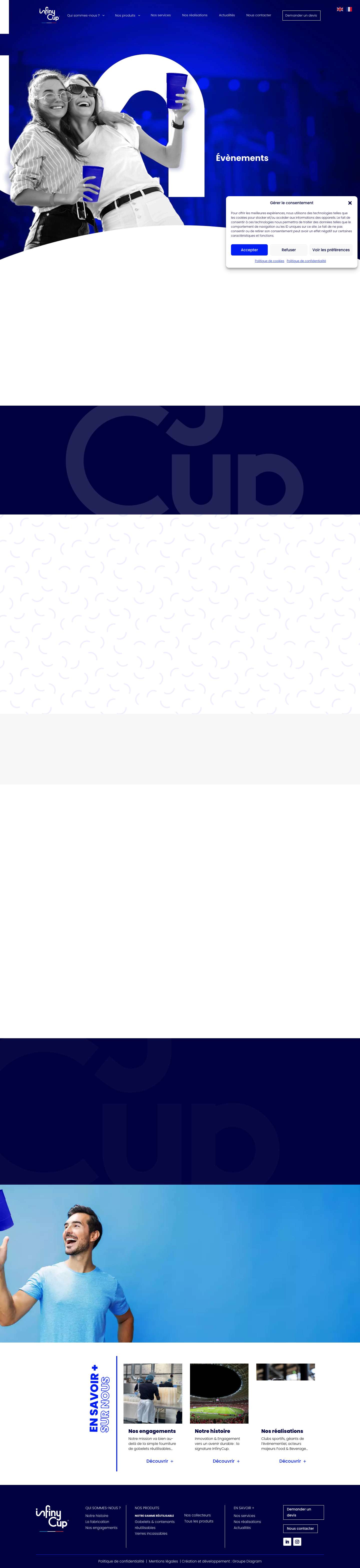 InfinyCup | Gobelets réutilisables & verres incassables - Full Screenshot