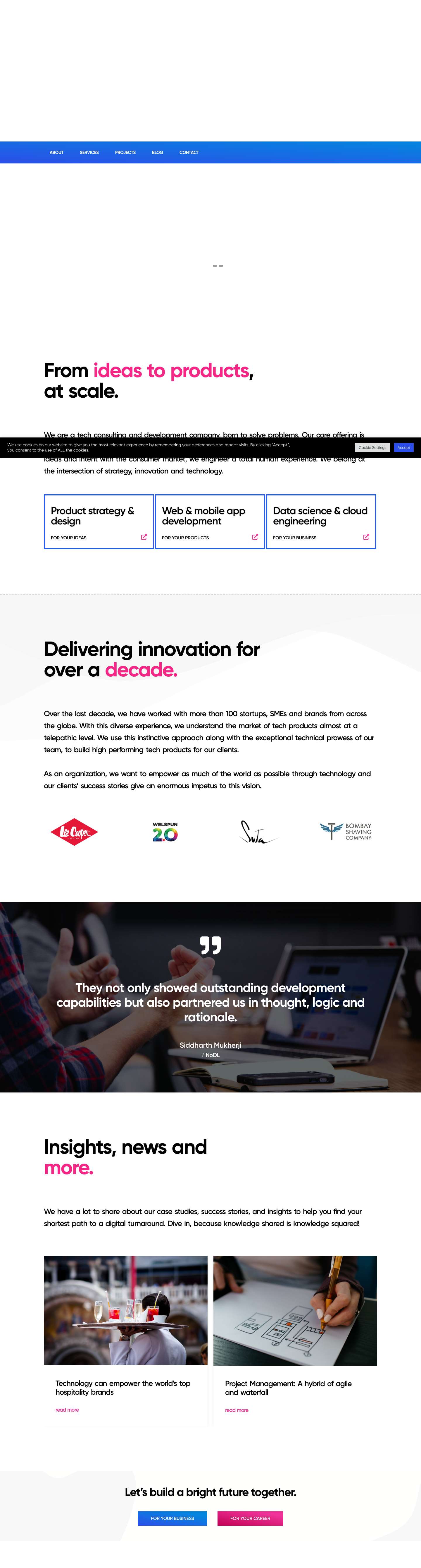 Infiny Webcom Pvt. Ltd. | Your ideas entified - Full Screenshot