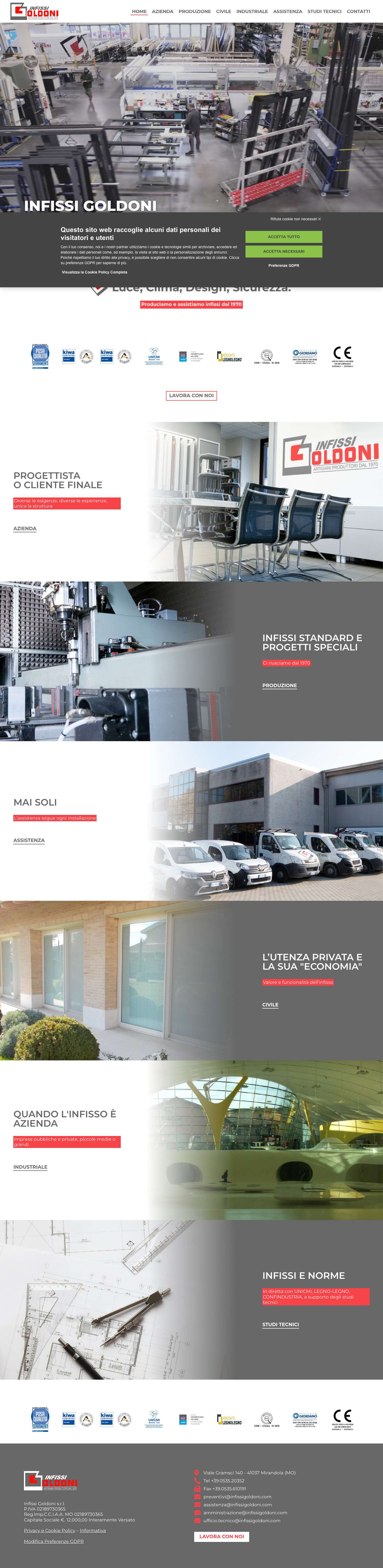 Home - Infissi Goldoni - Full Screenshot