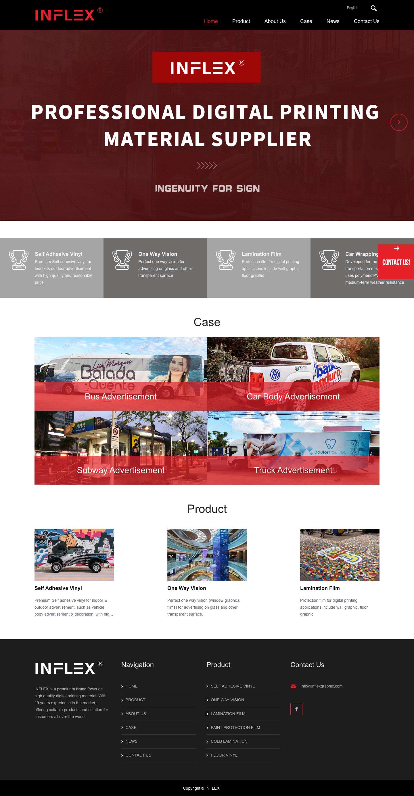 Lamination Film,One Way Vision,Self Adhesive Vinyl For Sale - INFLEX - Full Screenshot