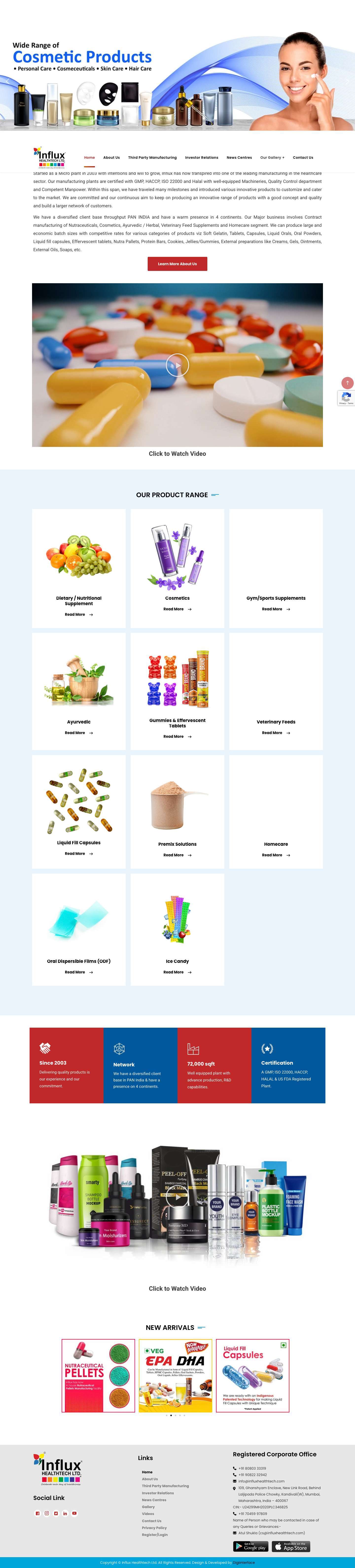 Influx Healthtech – Celebrate each day of healthiness - Full Screenshot