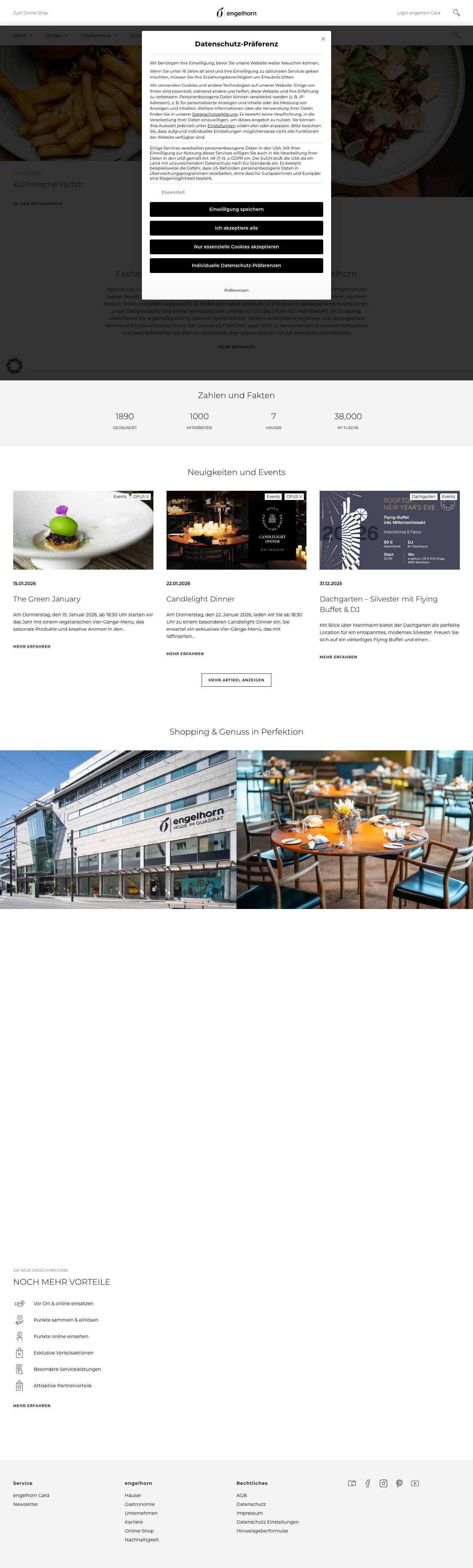 engelhorn: Mode, Sport, Genuss in Mannheim & Umgebung - Full Screenshot